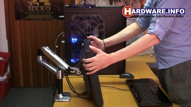 Hardware.Info - Ergotron LX Desk Mount LCD Arm demonstration смотреть онлайн