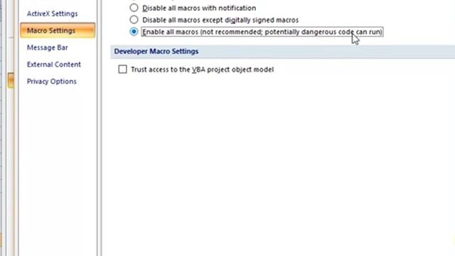 How to Enable Macro in Excel 2007 смотреть онлайн