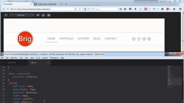 Фреймворк Bootstrap. УРОК №4. Оформление навигационной панели. Часть 2. (Андрей Кудлай) смотреть онлайн