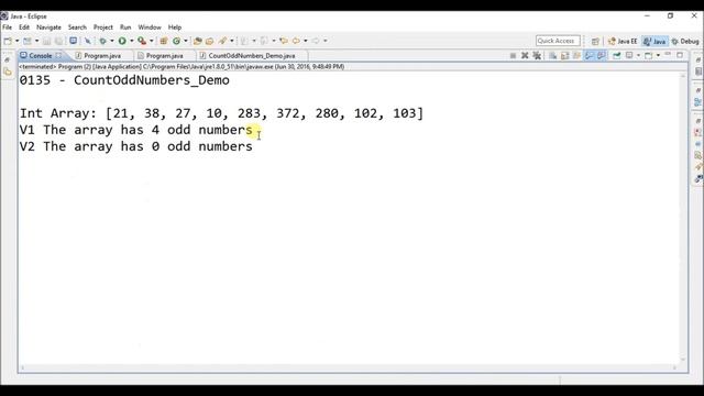 count odd numbers in java смотреть онлайн