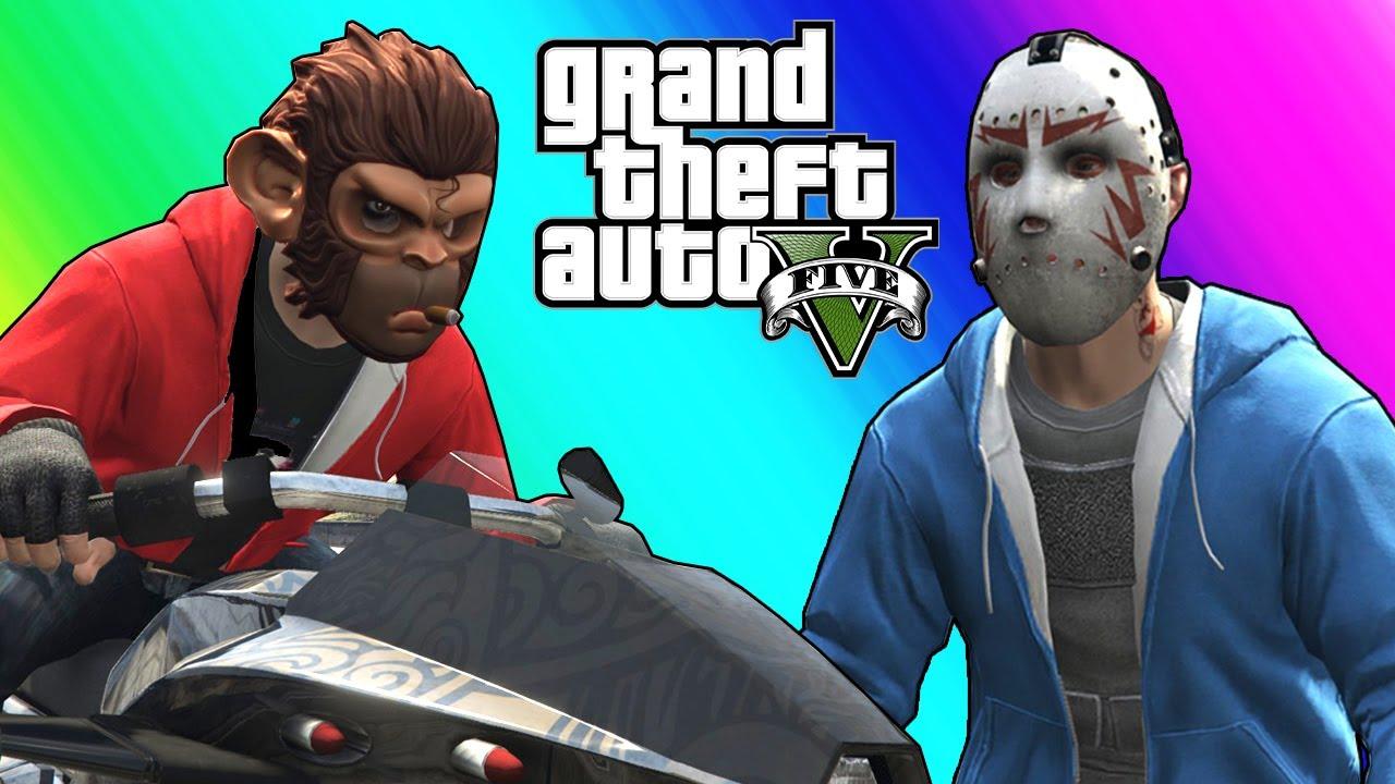 GTA5 — сеанс ностальгии! Гонки на спящем газе и запуск мопедов! перевод - VanossGaming