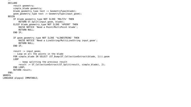GIS: Why am I getting a syntax error at "RETURN result;" when creating a CartoDB pl/pgsql function? смотреть онлайн