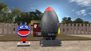 MS PACMAN & ROBOT PACMAN VS MONSTER COMBAT IN CONTAINER A NEW BATTLE WITH MONSTER PACMAN