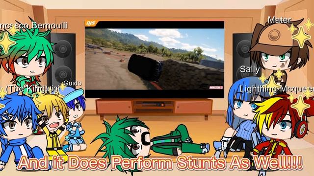 Pixar Cars React to Real Cars (Forza Horizon Stunt Moments) | Gacha Club |Part 3 | Read Description смотреть онлайн