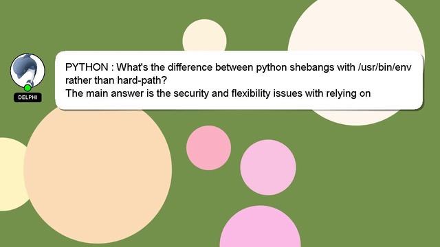 PYTHON : What's the difference between python shebangs with /usr/bin/env rather than hard-path? смотреть онлайн