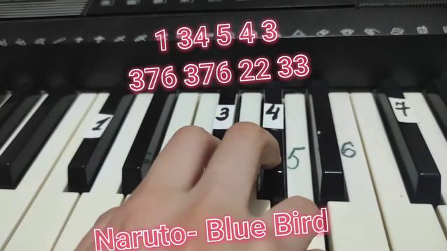 Naruto bluebird Piano tutorialナルト смотреть онлайн