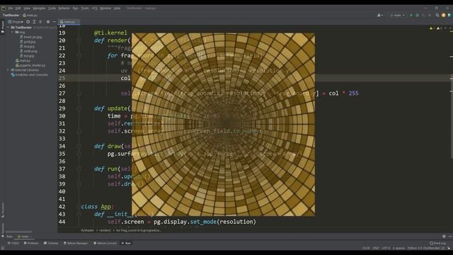 Как создать 3D Туннель на Python. Имитируем Шейдер OpenGL/GLSL [ Pygame ] смотреть онлайн