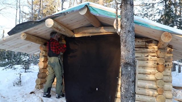 Log Cabin Doorway | Visiting Terry's Off Grid Cabin