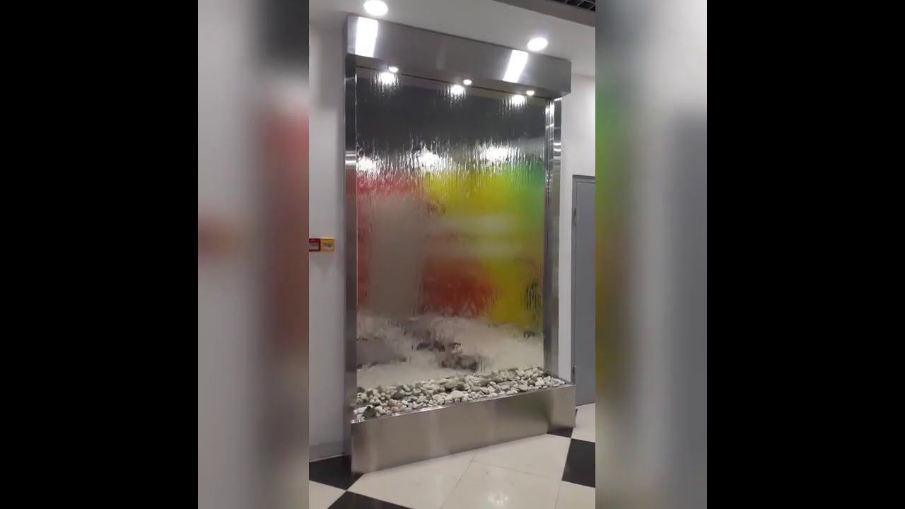 Водопад по зеркалу с отделкой нержавейкой смотреть онлайн