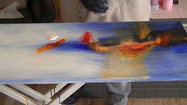 Acrylmalerei, Painting Tutorial ,Skyline, Spontan Entstanden...