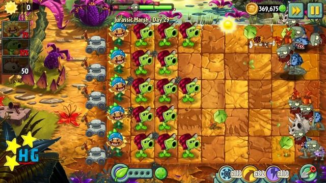 Plants vs Zombies 2 - Jurassic Marsh - Day 29 [Locked and Loaded II] No Premium смотреть онлайн