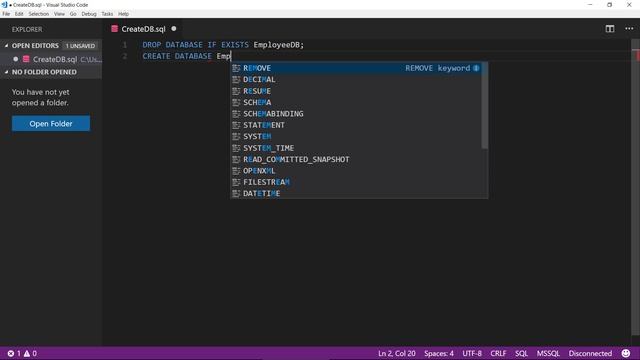 How to create a database using an SQL script - Part 2 смотреть онлайн