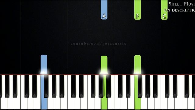 Nearer My God To Thee - Titanic | SLOW EASY PIANO TUTORIAL + SHEET MUSIC by Betacustic смотреть онлайн
