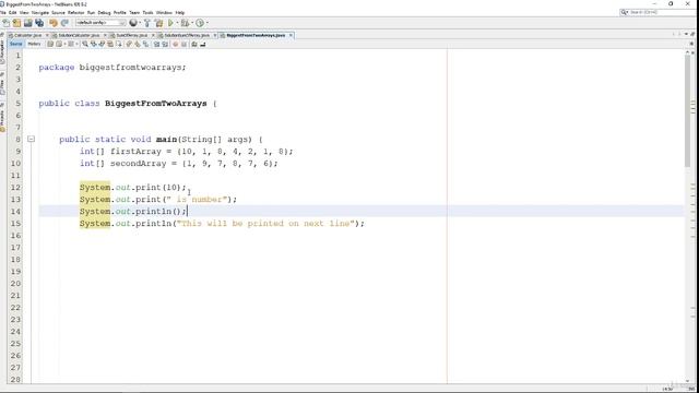 5 Biggest from Two Arrays in Java NetBeans смотреть онлайн
