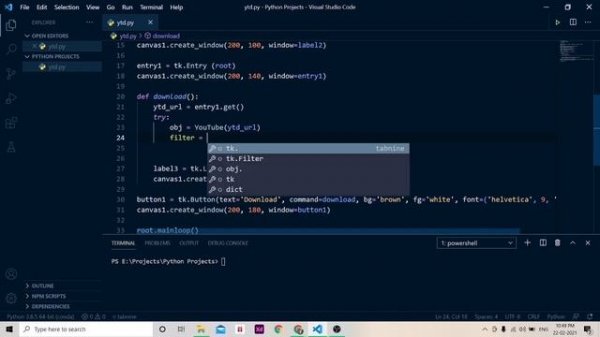 YouTube Video Downloader in Python | Pytube | Tkinter