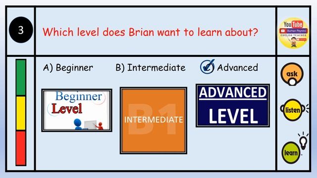Listening Comprehension Exercise - level B+ PDF - Easy English Lesson смотреть онлайн