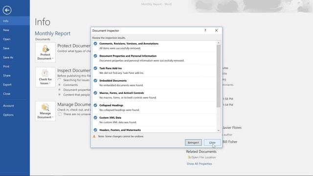 Word: Inspecting and Protecting Documents смотреть онлайн