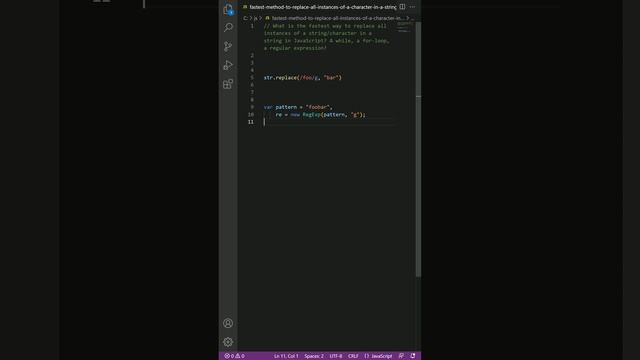 javascript - Fastest method to replace all instances of a character in a string смотреть онлайн