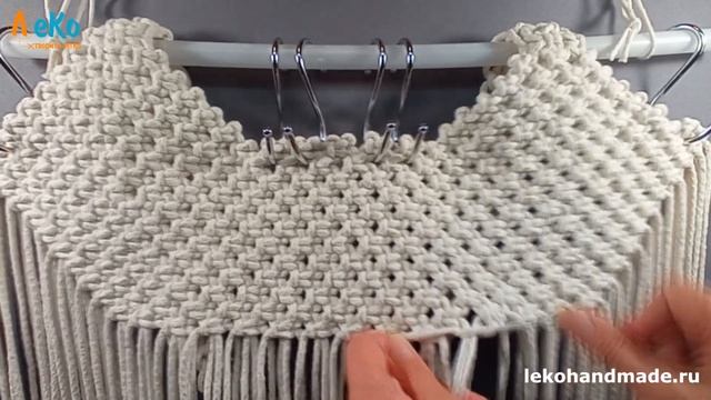 Плетеная сумка в технике макраме. Всего один основной узел. смотреть онлайн