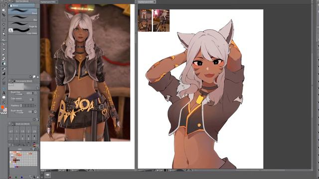 Final Fantasy XIV Miqo'te race (Commission Work #29) смотреть онлайн