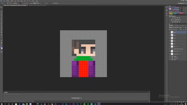 How To Make Pixel Art Minecraft Pfp! (in Photoshop W/ Template)