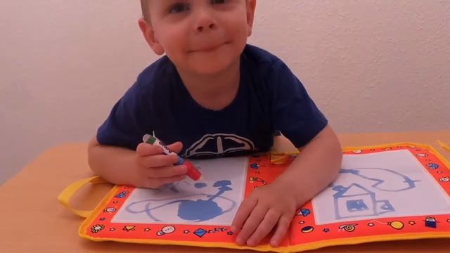 рисуем водой домики,цветочки,человечка,mahlen Bilder mit Wasser Häuser,Blümen смотреть онлайн