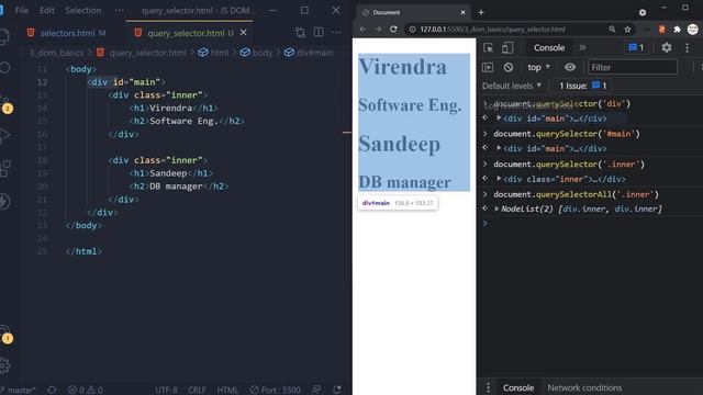 10. querySelector | Dom manipulation смотреть онлайн