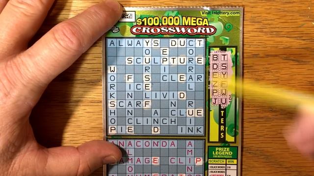 $10 100,000 Mega Crossword! Iowa Lottery Scratch Off смотреть онлайн