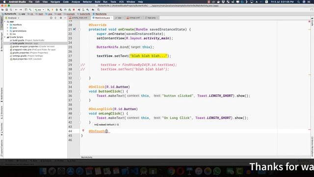 Butter Knife | Field and method binding | Android смотреть онлайн