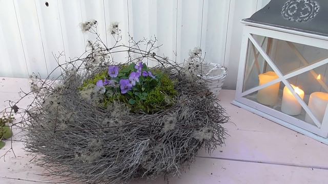 DIY-AUSSENDEKO Mit HORNVEILCHEN & NATURMATERIALIEN