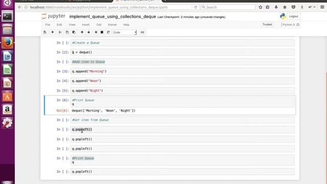 Implement Queue in Python Using collections.deque смотреть онлайн