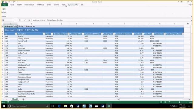Microsoft Dynamics NAV 2017: Exporting to Excel смотреть онлайн