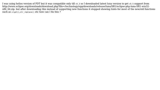 Unix & Linux: latest Luna eclipse PDT nolonger gives common function suggestions смотреть онлайн