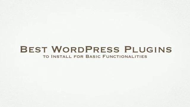A Few of the Best WordPress Plugins смотреть онлайн