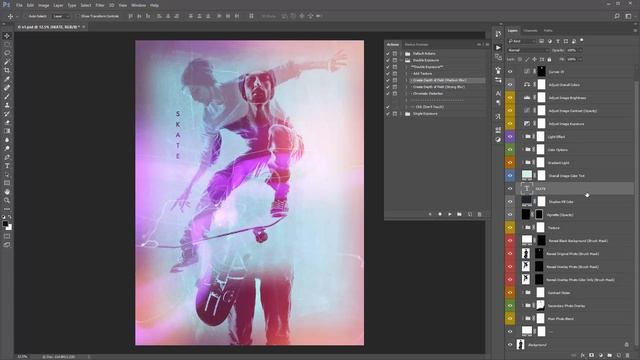 Double Exposure Photoshop Effect Tutorial | Automatically create double exposure artwork смотреть онлайн