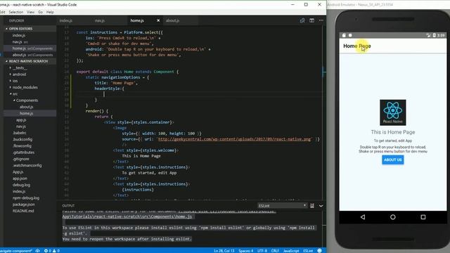 React Native for beginners in Hindi/Urdu Part 8 Navigation Options смотреть онлайн