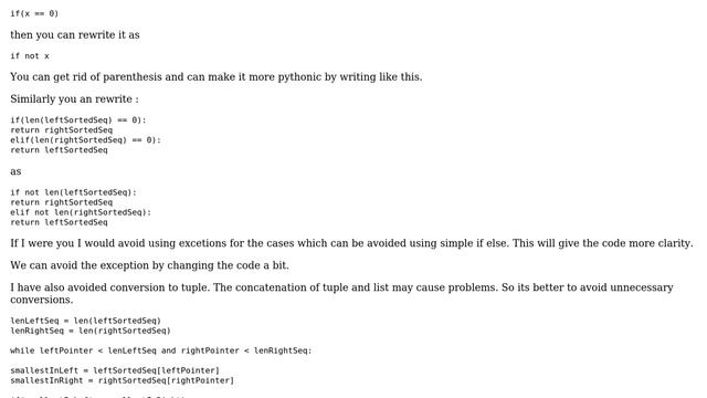 Code Review: How might we make this Python Merge Sort implementation more Pythonic? (2 Solutions!!) смотреть онлайн