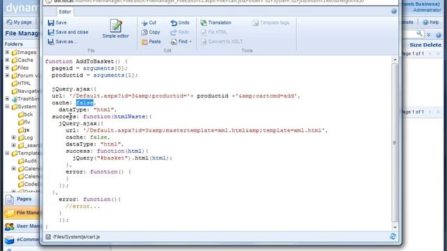 Dynamicweb AJAX shopping cart part 2 смотреть онлайн