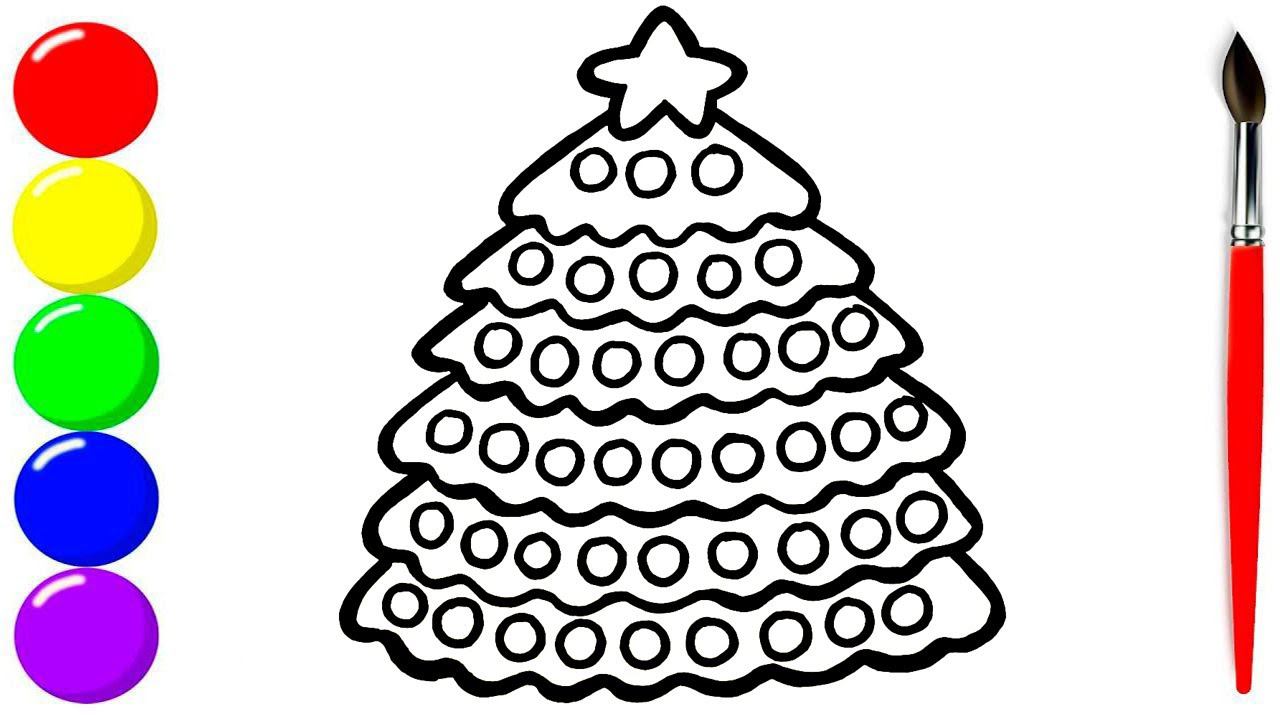 How to draw a Christmas tree for children смотреть онлайн