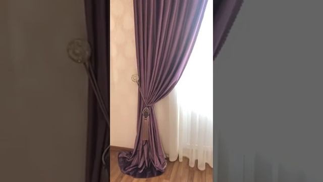 Сиреневые шторы в спальню. #шторывспальню смотреть онлайн