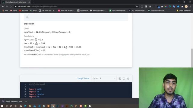 HackerRank Day 2: Operators | 30 days of code python in Bangla смотреть онлайн