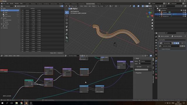 Make a Curve Deformer Using Blender Geometry Nodes смотреть онлайн