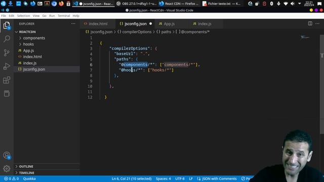 ReactJs with CDN adding jsconfig.json смотреть онлайн