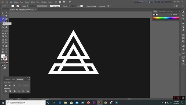 Professional Letter Logo Design / A letter logo / Adobe illustrator Logo Design Tutorial смотреть онлайн