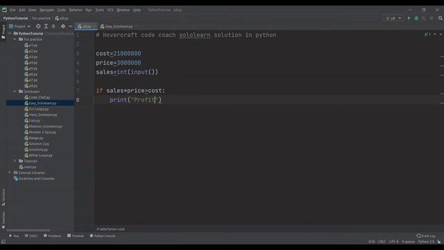 Hovercraft code_coach solution using python || Sololearn смотреть онлайн