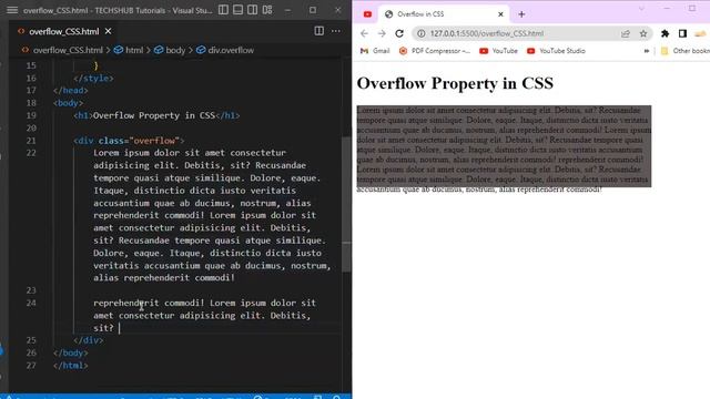 Overflow Property in css смотреть онлайн