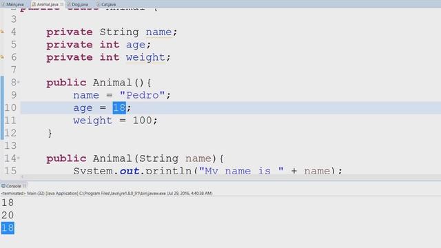 Inheritance and super keyword смотреть онлайн
