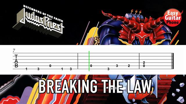 Breaking The Law - Easy Guitar RIFF + TAB смотреть онлайн