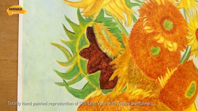 Still Life: Vase with Twelve Sunflowers - Vincent van Gogh | Oil Painting Reproduction on Canvas смотреть онлайн