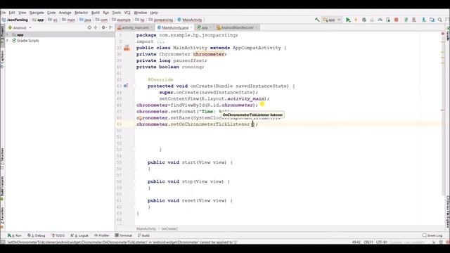 How to Create Chronometer in Android смотреть онлайн